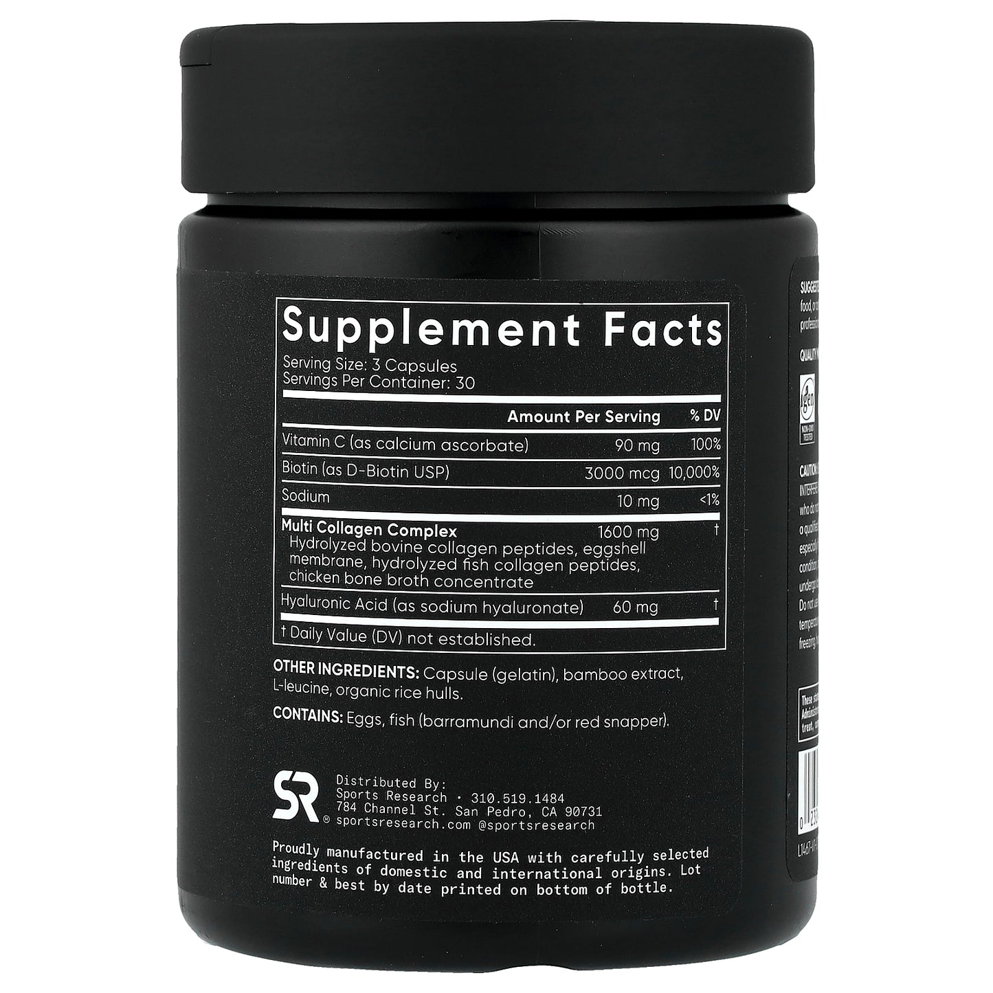 Sports Research, Multi Collagen With Biotin, 90 Capsules