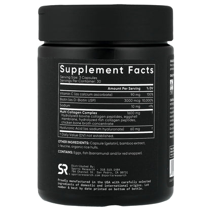 Sports Research, Multi Collagen With Biotin, 90 Capsules