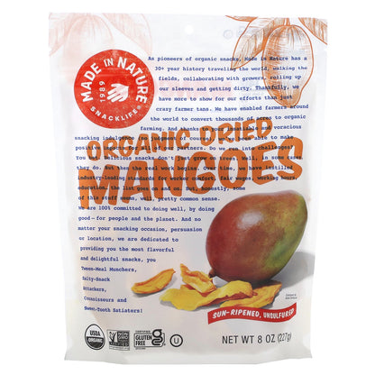 Made in Nature, Organic Dried Mangoes, Sun-Ripened, Unsulfured, 8 oz (227 g)