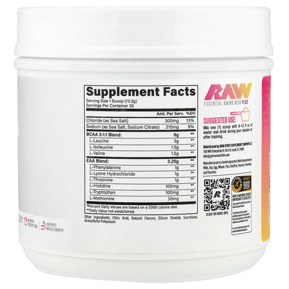 Raw Nutrition, Essentials, EAA Plus, Raspberry Lemonade, 13.97 oz (396 g)