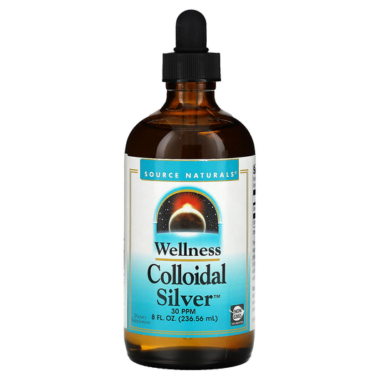 Source Naturals, Wellness, Colloidal Silver, 30 PPM, 8 fl oz (236.56 ml) (30 PPM per 2 Tsp)