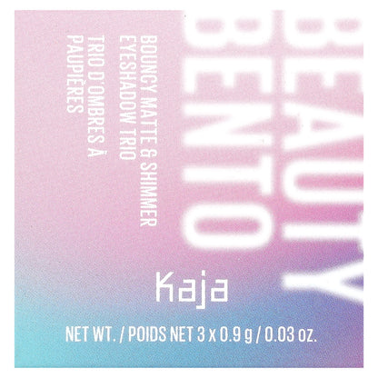 Kaja, Beauty Bento, Bouncy Matte & Shimmer Eyeshadow Trio, 07 Glowing Guava, 3 Count, 0.03 oz (0.09 g) Each