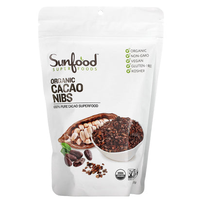 Sunfood, Organic Cacao Nibs, 8 oz (227 g)