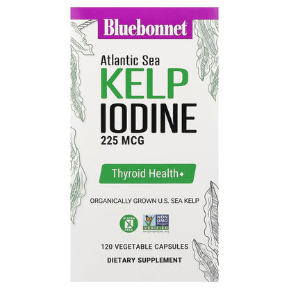 Bluebonnet Nutrition, Atlantic Sea Kelp Iodine, 225 mcg, 120 Vegetable Capsules