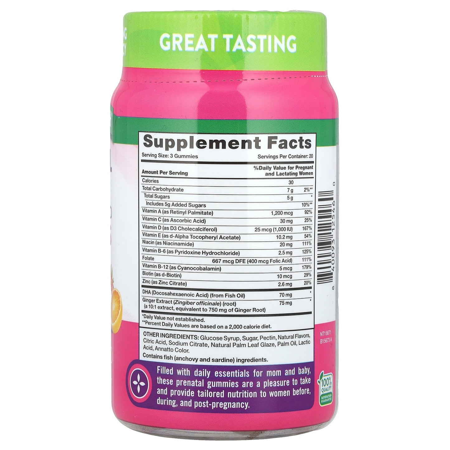 Nature's Truth, Prenatal Multi + DHA, Folic Acid Gummies, Delicious Fruit, 60 Gummies