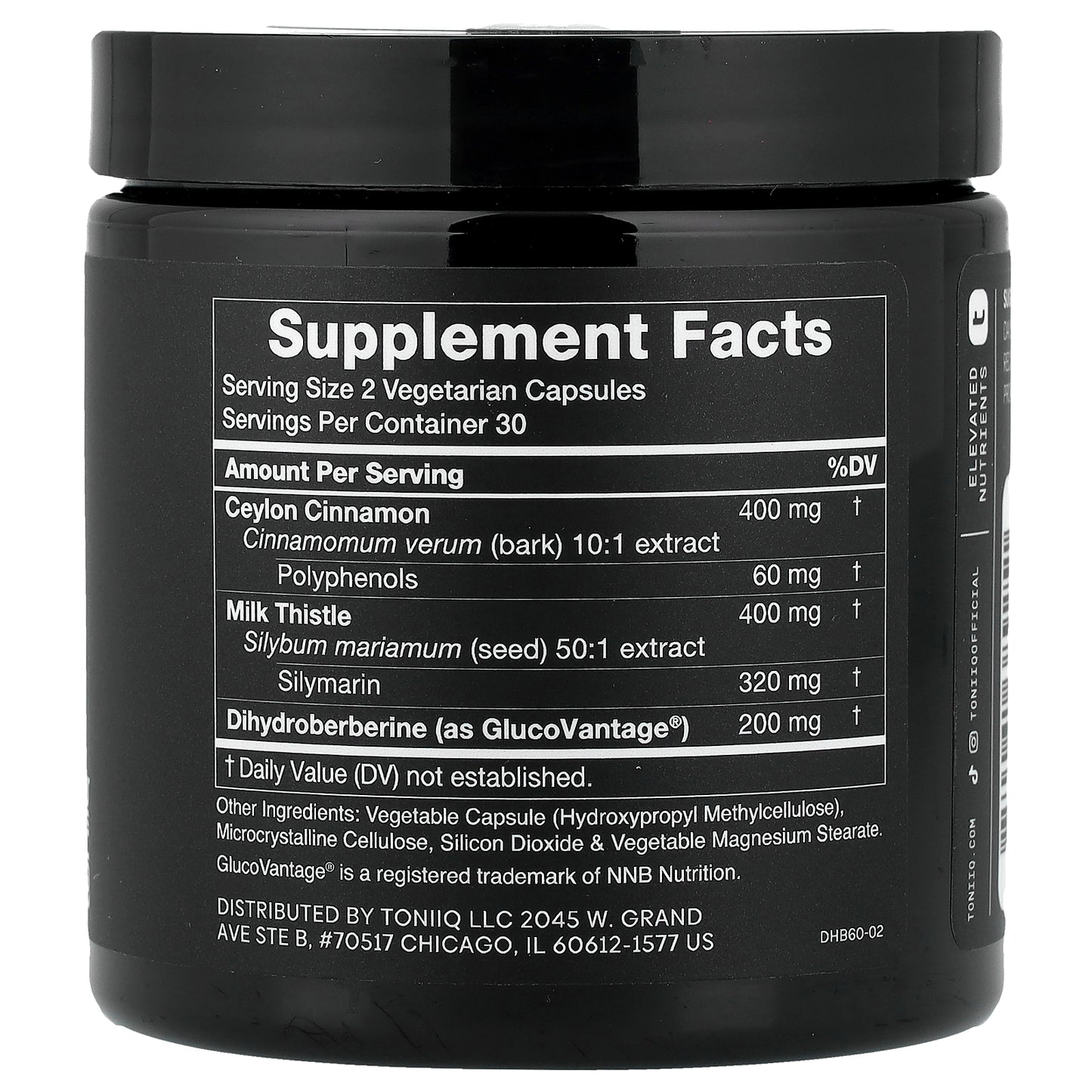 Toniiq, Dihydro Berberine 1000, 60 Capsules