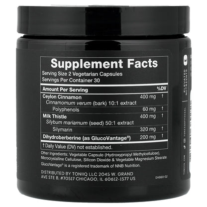 Toniiq, Dihydro Berberine 1000, 60 Capsules