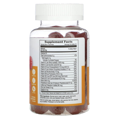 Lifeable, Women's Multivitamin Gummies, Natural Raspberry, 60 Gummies