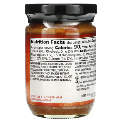 Thai Kitchen, Peanut Satay Sauce, Mild, 8 fl oz (236 ml)