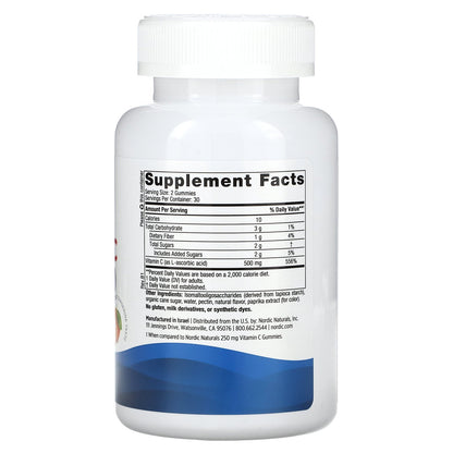 Nordic Naturals, Vitamin C Gummies, Tangerine, 60 Gummies (250 mg per Gummy)