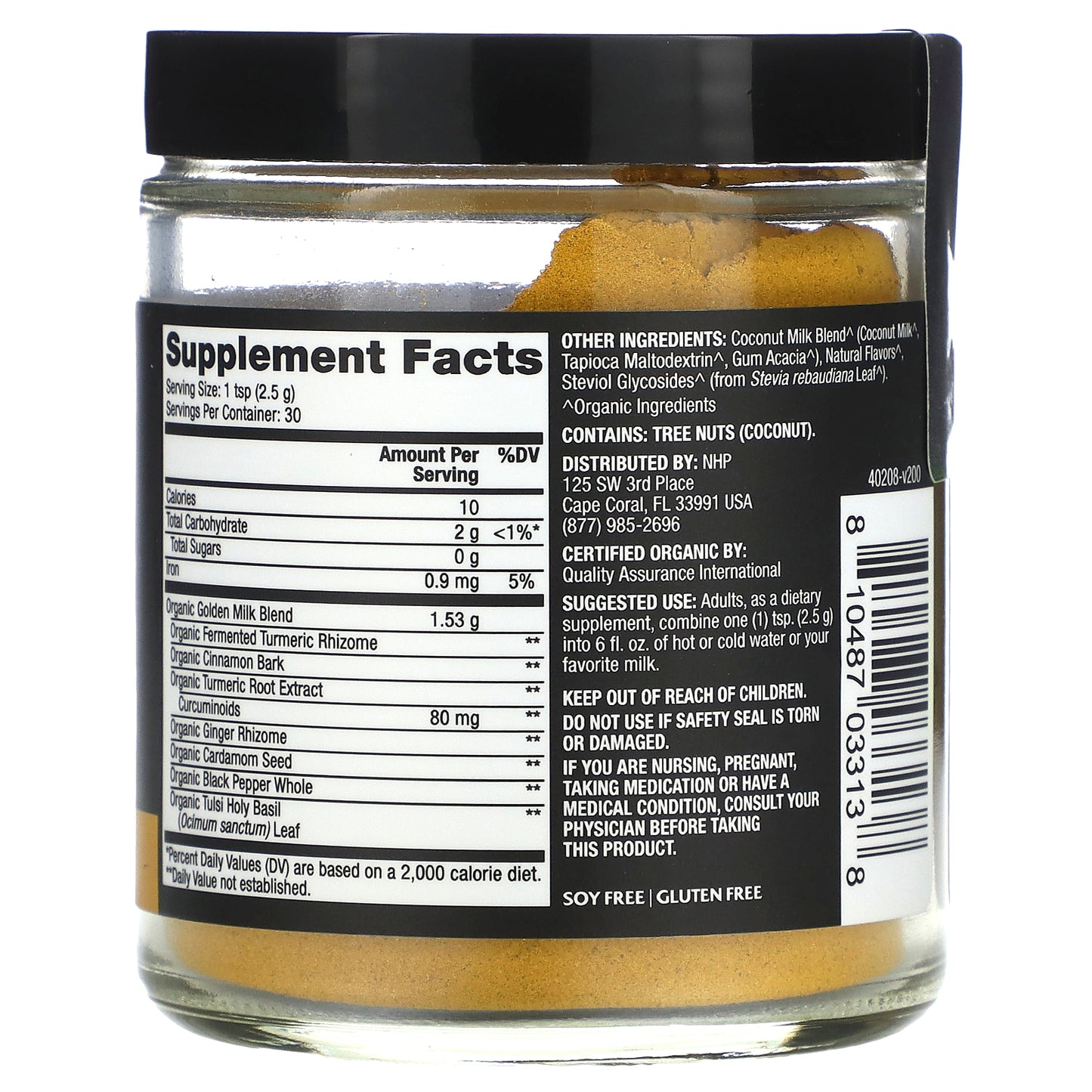 Dr. Mercola, Solspring®, Organic Golden Milk, 2.64 oz (75 g)