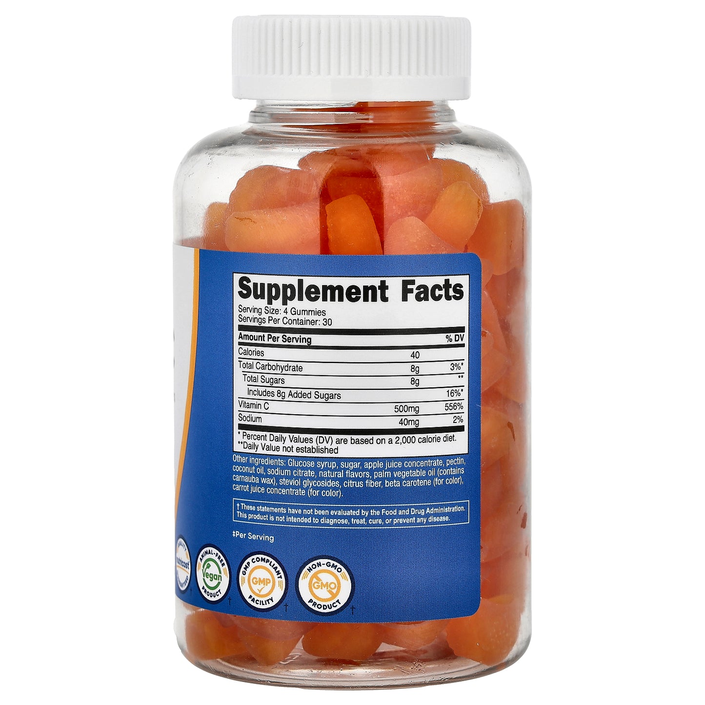 Nutricost, Vitamin C Gummies, Orange, 120 Gummies