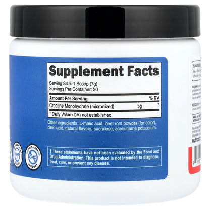 Nutricost, Performance, Creatine Monohydrate, Red Alert, Citrus Cherry, 7.4 oz (207 g)