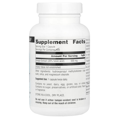 Source Naturals, Shilajit Extract , 500 mg , 120 Vegan Capsules