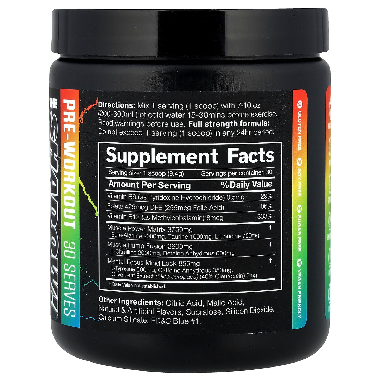 JNX Sports, The Shadow!®, Pre-Workout, Sour Candy, 9.9 oz (282 g)