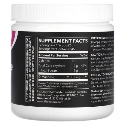 LifeSeasons, D-Mannose, 3.3 oz (94.97 g)