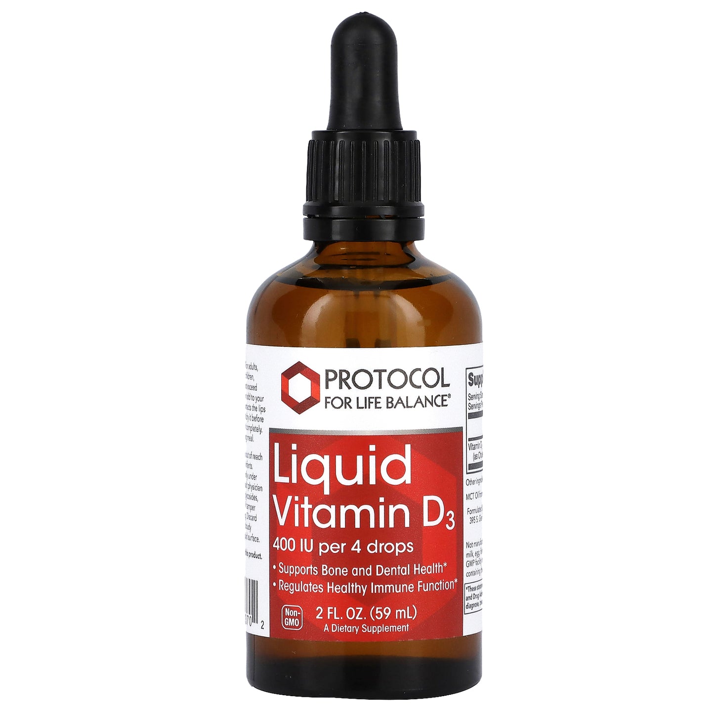 Protocol for Life Balance, Liquid Vitamin D3, 400 IU, 2 fl oz (59 ml)