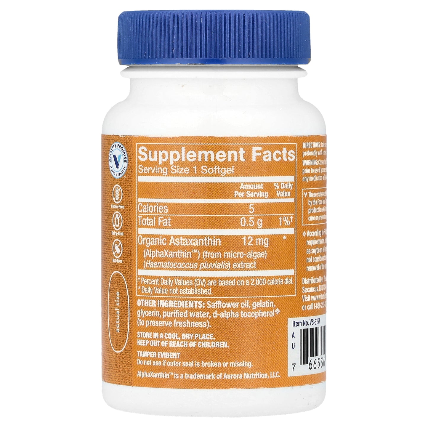 The Vitamin Shoppe, Astaxanthin, 12 mg, 60 Softgels