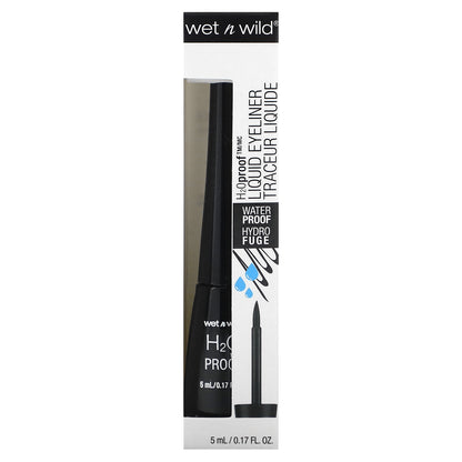 wet n wild, H2OProof, Liquid Eyeliner, 879 Black, 0.17 fl oz (5 ml)