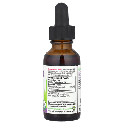 Oregon's Wild Harvest, Organic Turmeric Extract, 1 fl oz (30 ml)