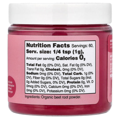 Nutricost, Nutricolor™, Pink Organic Beet Root, 2.1 oz (60 g)