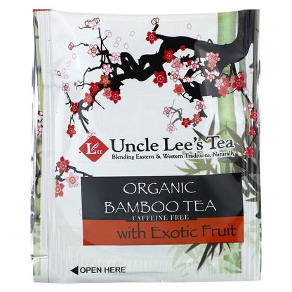 Uncle Lee's Tea, Organic Bamboo Tea with Exotic Fruit, Caffeine Free, 18 Tea Bags, 1.02 oz (28.8 g)