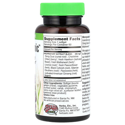 Herbs Etc., Menopautonic™, 60 Softgels