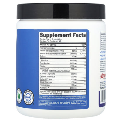 Nutricost, Performance, Pre-Workout Complex, Blue Raspberry, 13.8 oz (387 g)