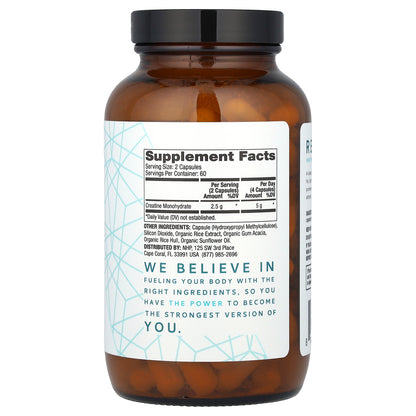 Dr. Mercola, Creatine Monohydrate, 120 Capsules (1.25 g per Capsule)