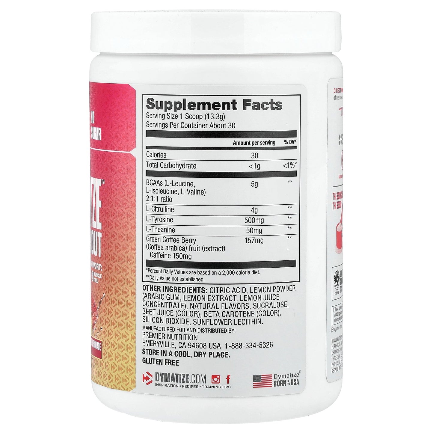 Dymatize, Energyze™ Pre-Workout, Strawberry Lemonade, 14.1 oz (400 g)