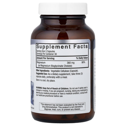 Nature's Answer, Magnesium Glycinate, High Absorption, 90 Vegetarian Capsules (120 mg per Capsule)