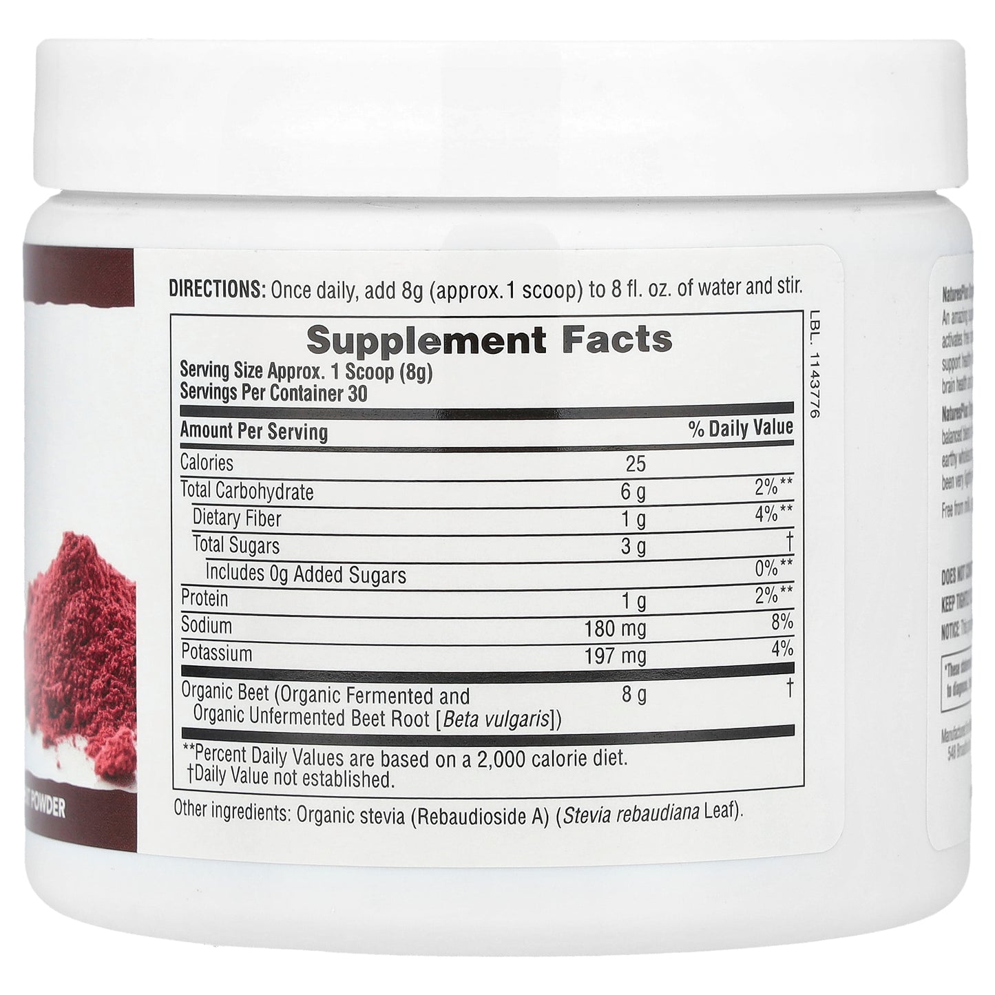 NaturesPlus, Organic Beet, 0.53 lbs (240 g)