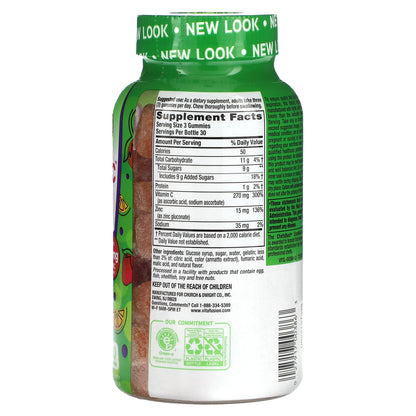 VitaFusion, Power Zinc Gummy Vitamins, Natural Strawberry Tangerine, 90 Gummies