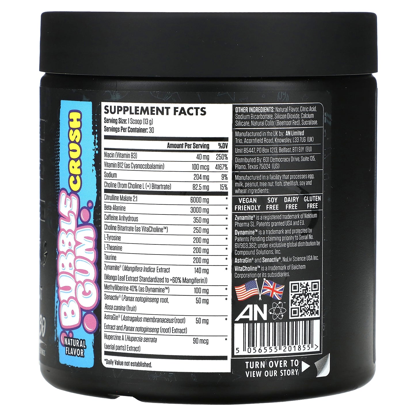 ABE, Ultimate Pre-Workout, Bubble Gum Crush, 13.75 oz (390 g)