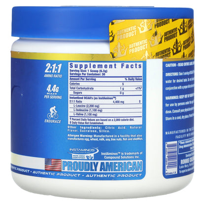 Ronnie Coleman, Vital Edition, BCAA XS, Lemonade, 6.67 oz (189 g)