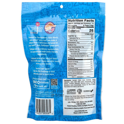 Zollipops, The Clean Teeth Pops®, Delicious Fruit , Approx. 23-25 Pops, 5.2 oz (142 g)