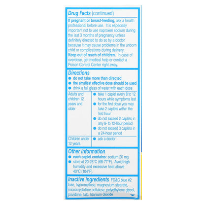 Aleve, Naproxen Sodium Tablets, 220 mg, 24 Caplets