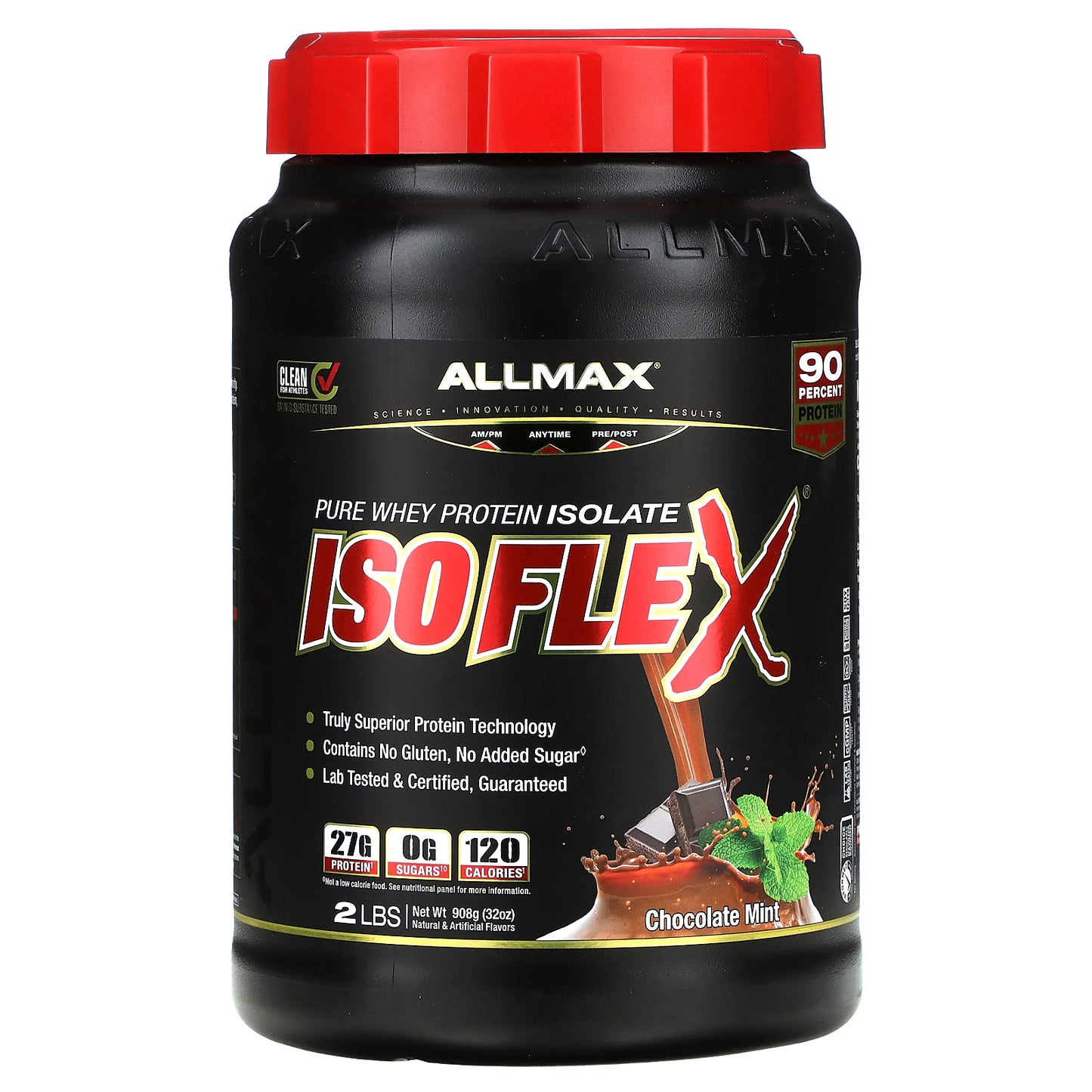 ALLMAX, ISOFLEX®, Pure Whey Protein Isolate, Chocolate Mint, 2 lbs (908 g)