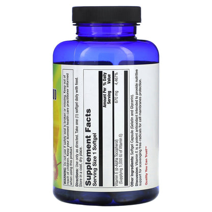 Nature's Life, Vitamin E, 670 mg (1,000 IU), 100 Softgels