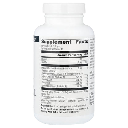 Source Naturals, Flax Seed-Primrose Oil, 90 Softgels