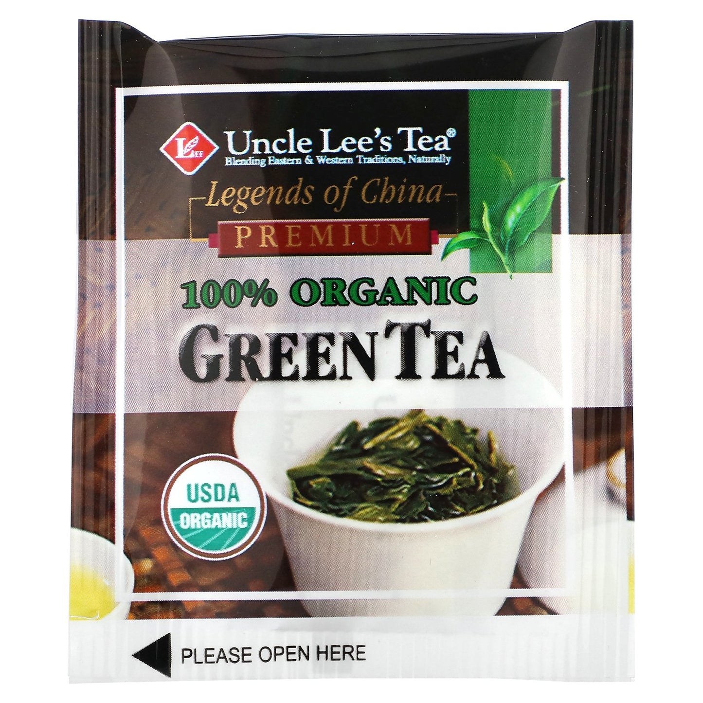 Uncle Lee's Tea, Organic Green Tea, 40 Tea Bags, 2.26 oz (64 g)