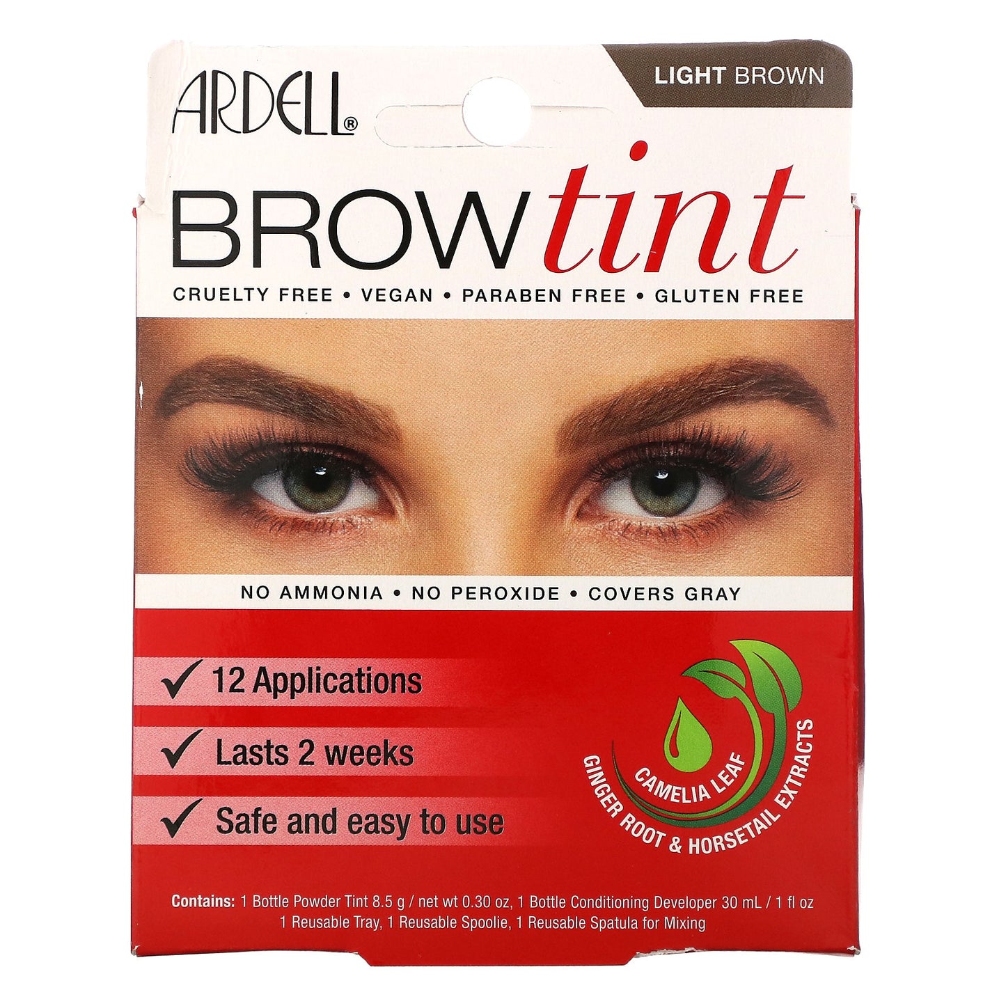 Ardell, Brow Tint, Light Brown, 5 Piece Set