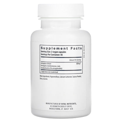 Vital Nutrients, Astragalus Root Extract, 90 Vegan Capsules (300 mg per Capsule)