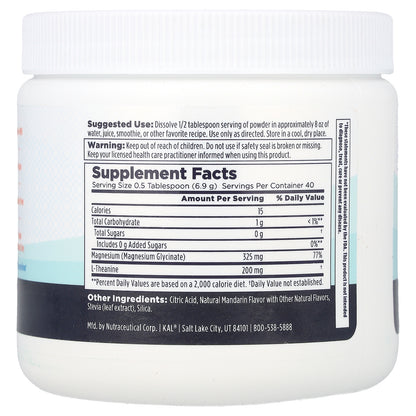 KAL, Mood Magnesium Glycinate Powder, Mandarian, 9.8 oz (278 g)