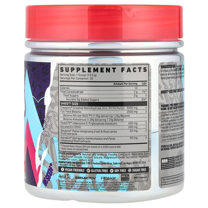 Ghost, Size, Muscle Builder, Warheads® Sour Watermelon, 14.3 oz (405 g)