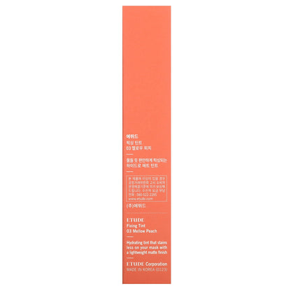 Etude, Fixing Tint, 03 Mellow Peach , 0.14 oz (4 g)