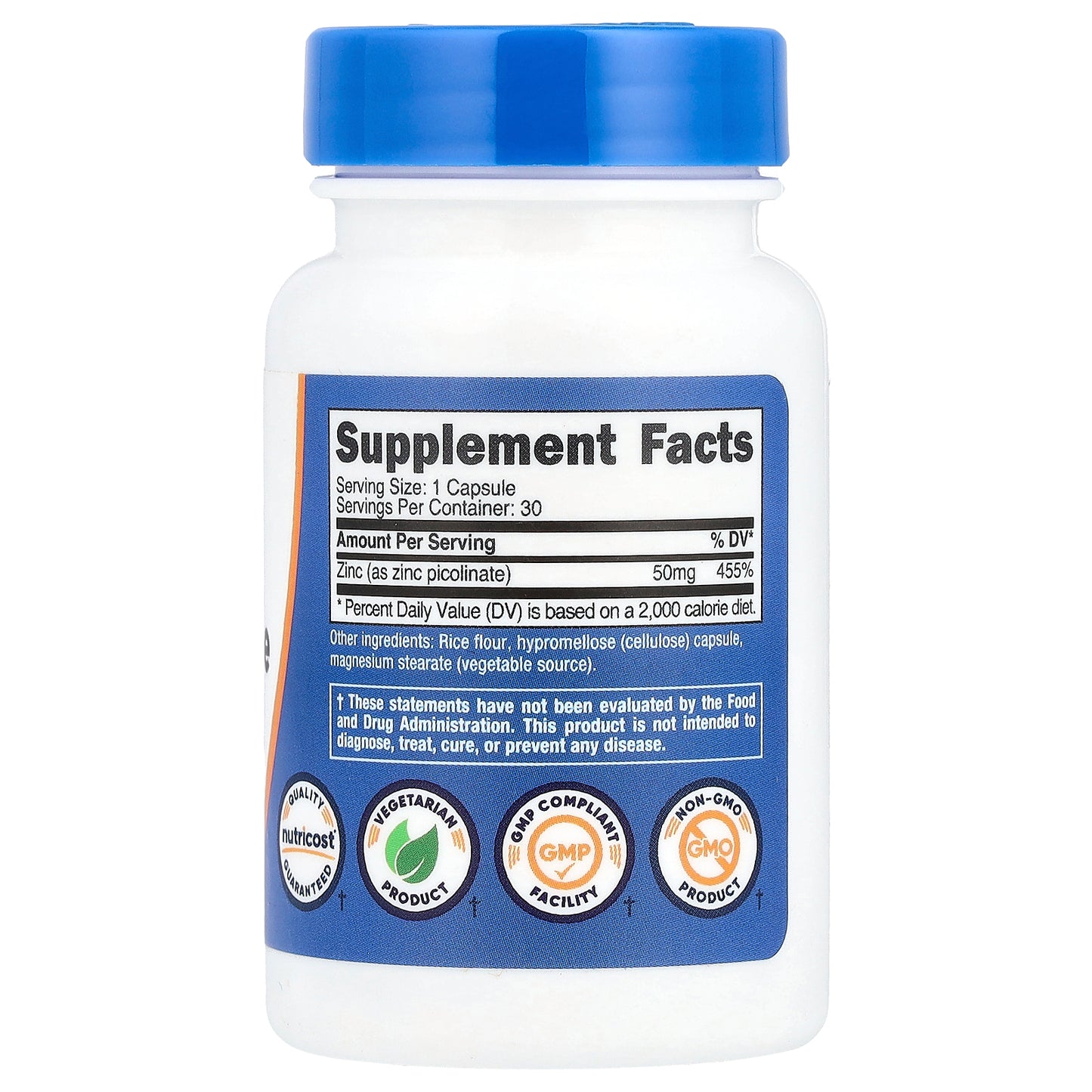 Nutricost, Zinc Picolinate, 50 mg, 30 Capsules