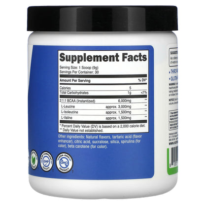 Nutricost, Performance, BCAA, Green Apple, 9.5 oz (270 g)