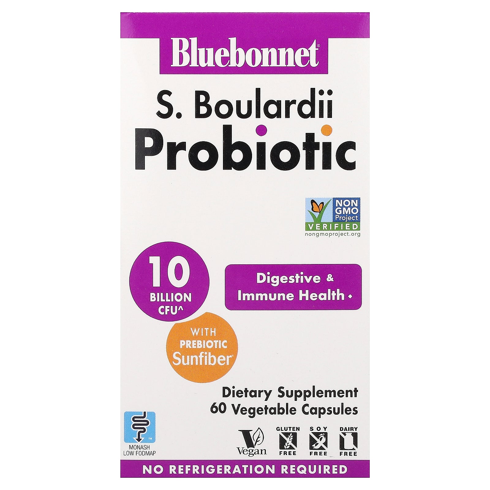 Bluebonnet Nutrition, S. Boulardii Probiotic, 60 Vegetable Capsules