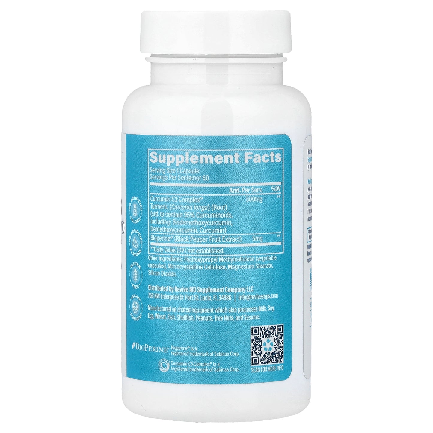 Revive, Curcumin C3 Complex®, 60 Vegetarian Capsules